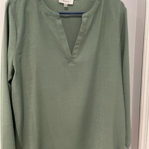 Milano Green Long Sleeve Top